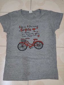 Gray Bicycle Graphic Tee