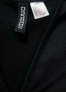 Black Fitted Crop Top