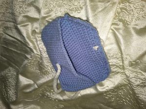 Blue Crocheted Clutch