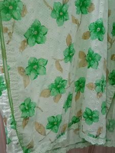 Green 🟢 Chikankari Kurta..... 🍃🍁🍁