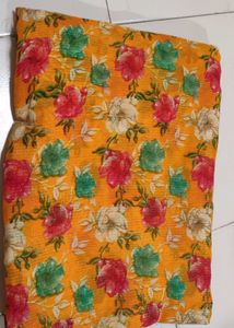 Flower Print Saree