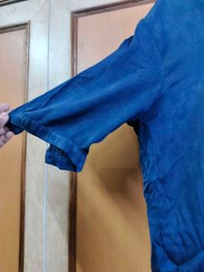 Blue Button-Down Top