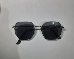 Stylish Silver Hexagon Sunglasses