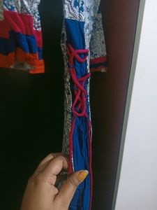 Blue A-line Kurta From La Firangi Brand It&#39;s Next To New Condition..32 To 36 Bust Can Wear..nice Soft Cotton Material..only Used Once.....