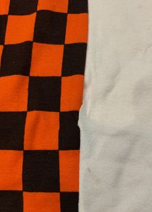 Orange &amp; White Checked Boys’ T-Shirt Chest 36
