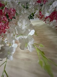 Pink and White Floral Decoration Pack Of 2