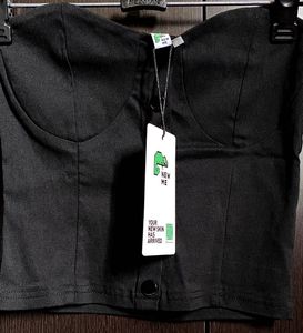 New Me Corset Buttoned Down Top