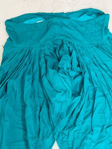 Red &amp; Teal Embroidered Fabric