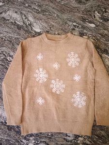 Snowflake Pattern Knit Sweater