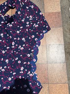 Exactly New Maurices Floral Scalloped Blouse
