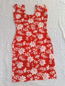 Red Floral Kurti M Size