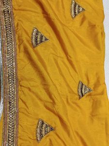 Yellow Embellished Saree