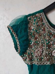 Elegant Green Anarkali Kurta