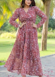 Red Terracotta Maxi Dress