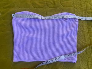 H&amp;M Lavender Tube Top Bust Fits S-M