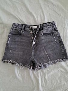 Black Denim Shorts