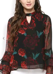 Semi Sheer Top Of With Lining