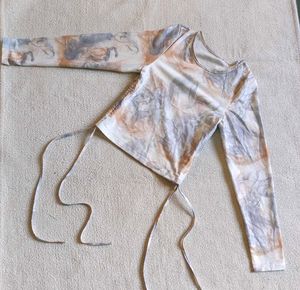 Side Tie Long Sleeve Top