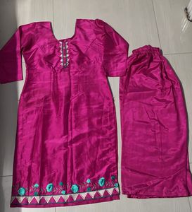 Magenta Embroidered Salwar Kameez Suit