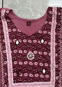 Dusty Rose Embroidered Kurti