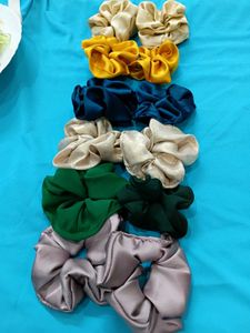 12 medium and large size Colorful Scrunchie Set