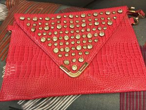 Pink Purse Clutch heavy With diamonds
