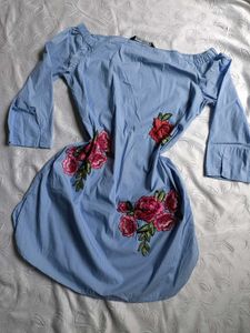 Zara Embroidered Floral Dress