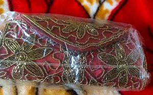 New Hand Work Bridal Women&#39;s Clutch Cum Sling Bag