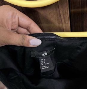 New H&amp;m Wired Solid Black Bodycon Tube Dress