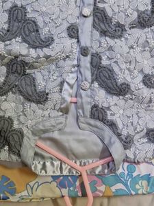 Elegant Grey Lucknowi Kurta