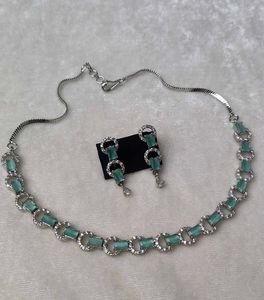 American Diamond Studded jewellery set