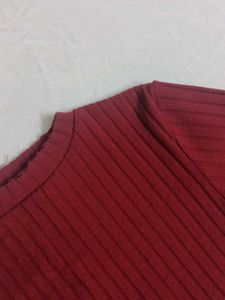 Maroon Basic Top