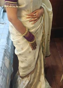 Royal Saree With Purple Blouse.....Ready To Wea