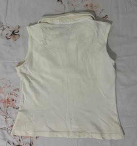 Sleeveless Polo Top