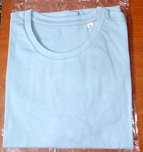 💥Men's Premium Solid Cotton Light Blue T-shirt