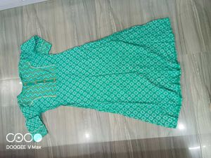 Green Printed Kurta