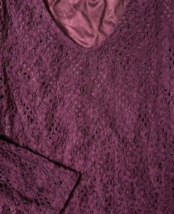 Lace Mini Dress - Deep Purple