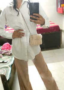 Waist Fitted Classic White Shirt