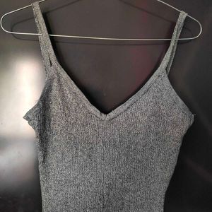 Gray bodycon stretchable shein midi dress