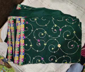 Embellished elegant Green Saree
