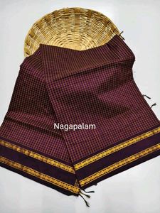 Elegant Maroon Cotton Saree