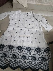 White Embroidered Tunic Dress