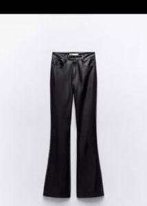 Zara Faux Leather Flared Pants + freebie