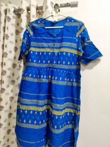 Blue Printed Kurta