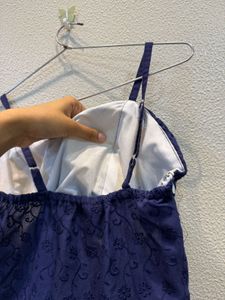 Navy Blue Peplum Tank