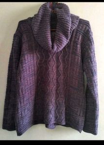 Cable Knit Purple Pullover