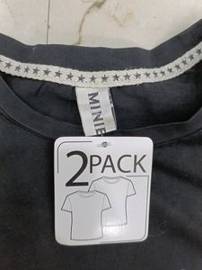 Black Tshirt For Girl's