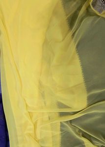 Yellow Georgette Saree