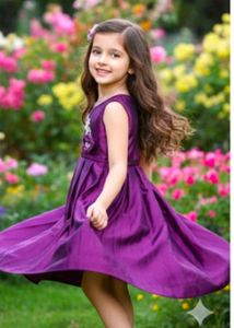 Adorable Purple Kids Party Dress