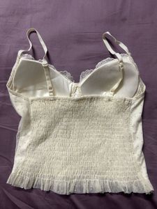 Lace Trim Bustier Top